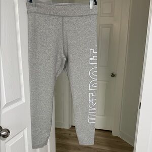 Nike Women’s  Gray Leggings with White Logo